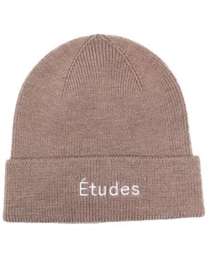 Etudes Studio Logo-Embroidered Wool Beanie - Brown