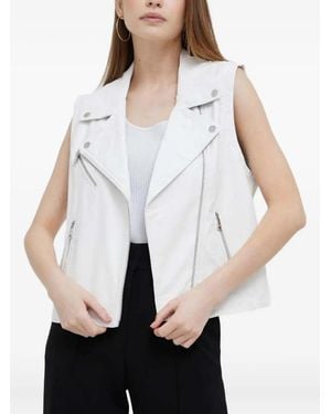 DKNY Chaleco Con Cremallera - Blanco