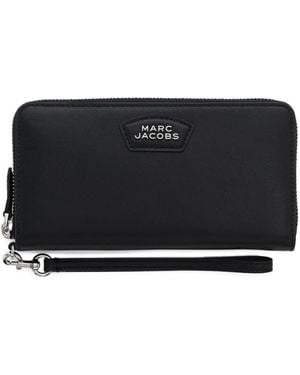 Marc Jacobs The Continental Logo-Plaque Leather Wallet - Black