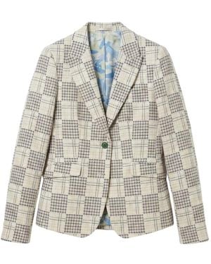 ABSEITS Graphic-Check Blazer - White
