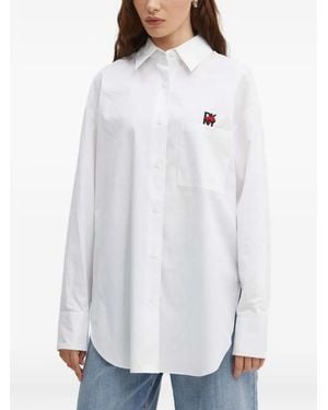 DKNY Logo-Detail Cotton Shirt - White