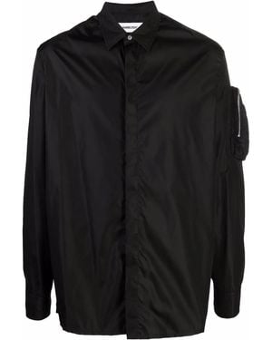 Ambush Logo-Patch Sleeve-Pocket Shirt - Black