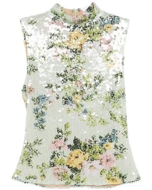 Brandon Maxwell Piper Tanktop Mit Blumen - Grün