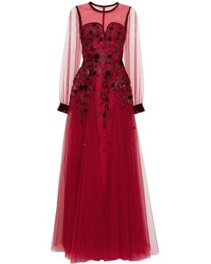 Saiid Kobeisy Embroidered Tulle Dress
