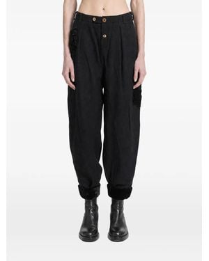 Aleksandr Manamïs Pantalon Fuselé Poets Heirloom À Détail De Patch - Black