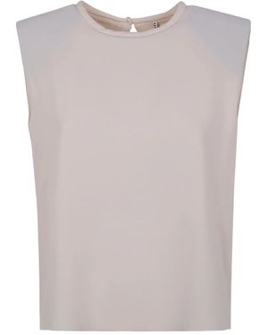 Liviana Conti Sleeveless T-Shirt - Natural