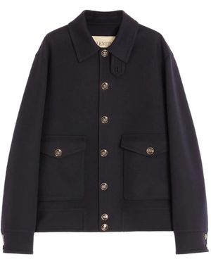 Valentino Garavani Vロゴ シグネチャー オーバーシャツ - ブラック