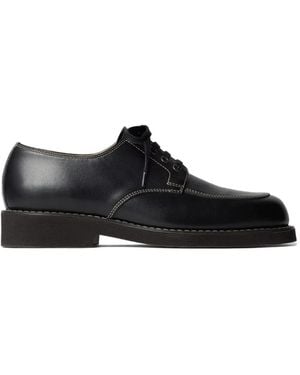 Lemaire Topstitching Lace-Up Derby Shoes - Black