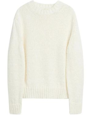 sunflower Frederik Knitted Crewneck Sweater - White