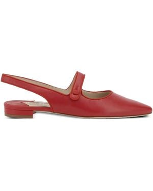 Manolo Blahnik Campariflatsli Ballet Flats - Red