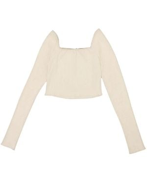 CALLIPYGIAN Top Met Vierkante Hals - Wit