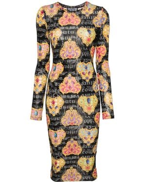Versace Jeans Couture Couture Bodycon Midi Dress - Black