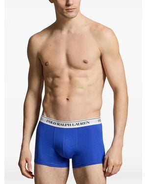 Polo Ralph Lauren Logo-Waistband Boxers (Set Of Three) - Blue