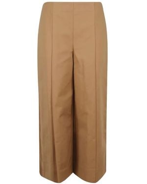 Jonathan Simkhai Pressed-Crease Wide-Leg Trousers - Natural