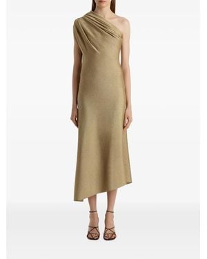 KHAITE Coast Draped Midi Dress - Natural
