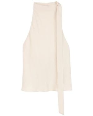 Alysi Halterneck Tie-Detail Top - White