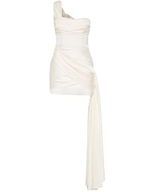 Rachel Gilbert Drapiertes Minikleid - Weiß