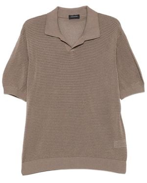Tagliatore T-Shirt Finday En Maille Ajourée - Grey