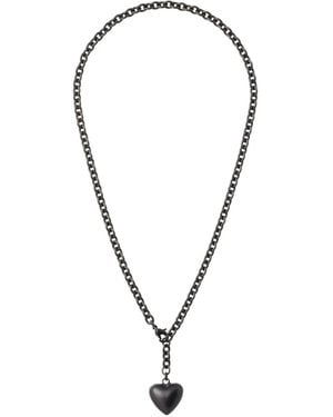 Roxanne Assoulin The Mini Puffy Heart Necklace - Black