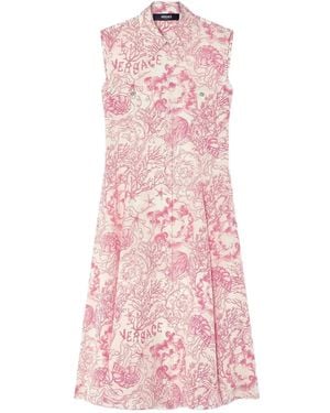 Versace Mini Underwater Barocco Hemdkleid - Pink