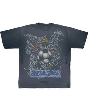 Travis Scott X Nike X Fcb Washed Spray T-Shirt - Blue