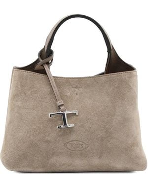 Tod's Borsa A Mano Con Placca Logo - Multicolore