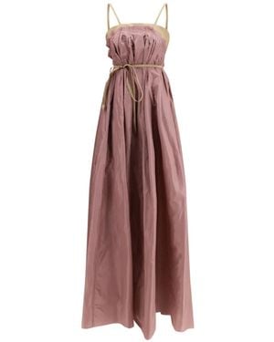 DI STAVNITSER Gathered Tie-Waist Dress - Pink