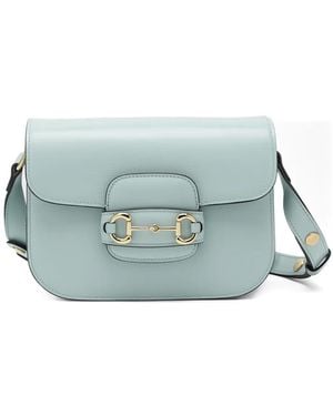 Gucci Horsebit 55 Schultertasche - Blau