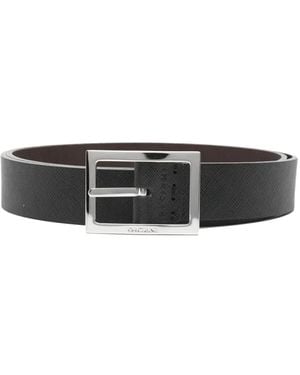 Orciani Square Buckle Belt - White