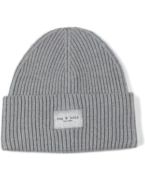 Rag & Bone Ribbed Beanie Hat - Gray