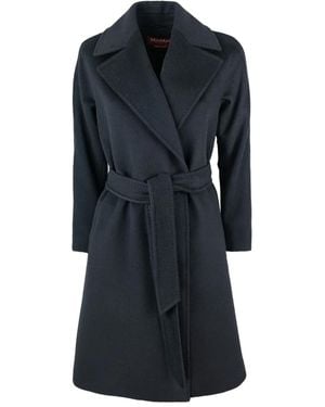 Max Mara Belted wrap coat - Blau