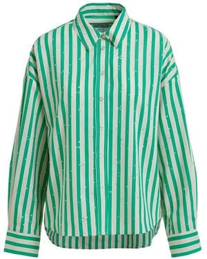Essentiel Antwerp Chemise Jelief À Rayures - Vert