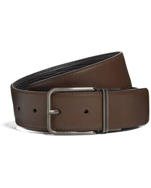 ZEGNA Cinturón reversible de piel - Marrón