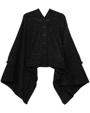 Junya Watanabe Glitter-Effect Button-Up Jumper - Black