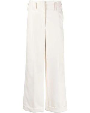 Philosophy Di Lorenzo Serafini High-Waist Straight-Leg Trousers - White