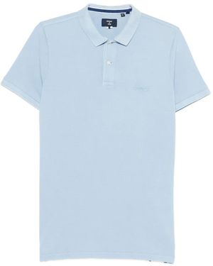 Superdry Polo con logo bordado - Azul