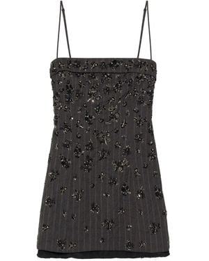 Jonathan Simkhai Rhinestone-Embellished Dress in Black