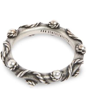 Ann Demeulemeester Anello Con Decorazione - Metallizzato