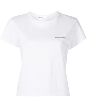 Alexander Wang Shrunken Logo T-Shirt - White