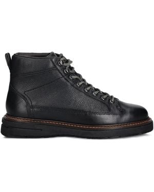 GANT Hillprep Lace-Up Lug-Sole Boots - Black