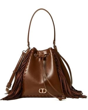 Twinset Borsa A Secchiello Con Coulisse - Marrone
