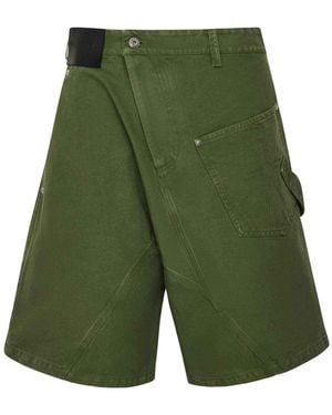 JW Anderson Twisted Workwear Shorts - Green