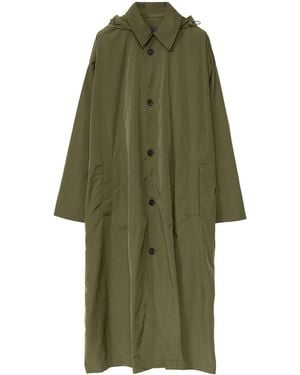 Fabiana Filippi Hooded Technical-Jersey Parka Coat - Green