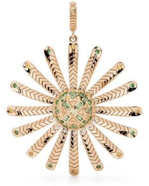 Harwell Godfrey 18Kt Major Sunflower Tsavorite Pendant - White