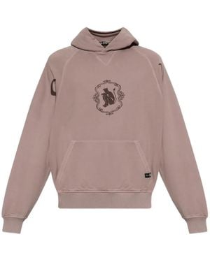 Palm Angels Devil Herald Graphic-Print Hoodie - Pink
