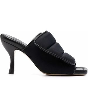 Gia Borghini Padded Leather Sandals - Black
