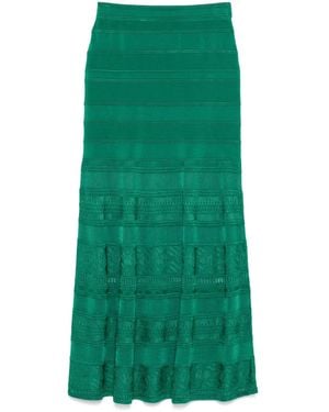Sandro Knitted Midi Skirt - Green