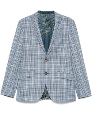 Etro Single-Breasted Blazer - Blue