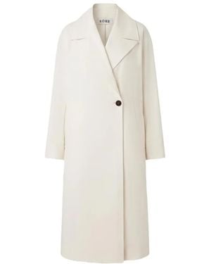 Rohe Crushed-Effect Oversized Coat - White