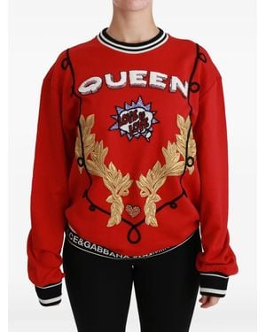 Dolce & Gabbana Sequin-Embellished Embroidered Sweater